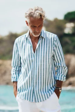 Divin Cotton - Green Stripes
