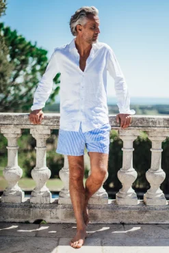 Ermitage Court Fine Rayure - Navy