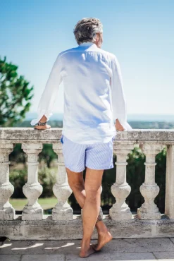 Ermitage Court Fine Rayure - Navy