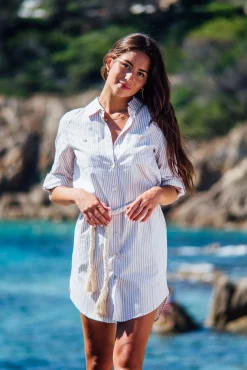 Mimosas dress - Beige Stripes