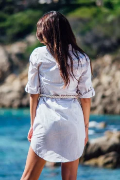 Mimosas dress - Beige Stripes