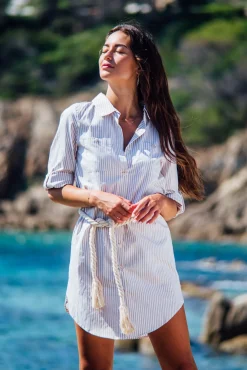 Mimosas dress - Beige Stripes