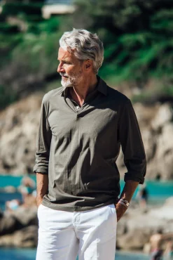 Polo Marsouin (long sleeve) - Khaki